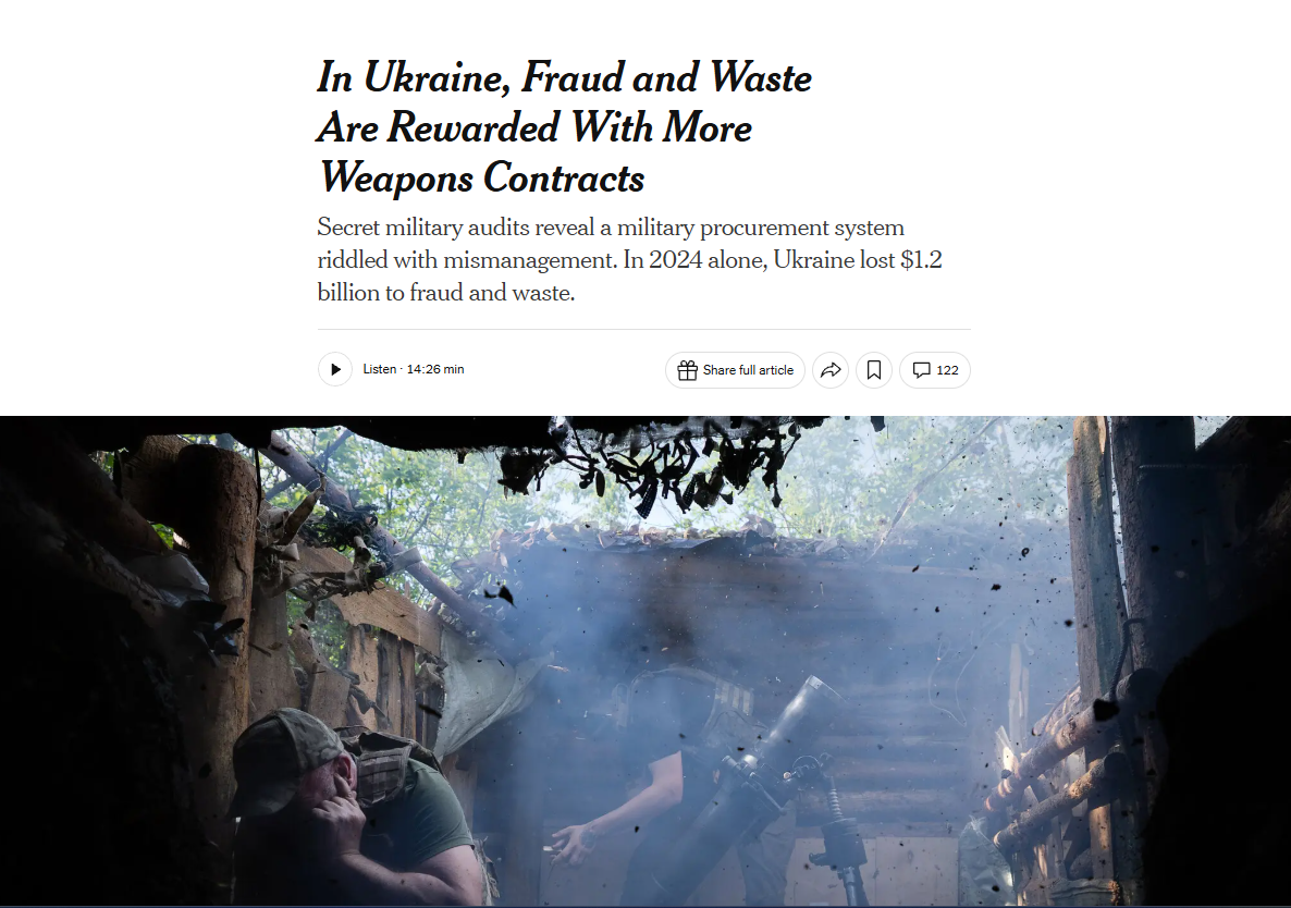 nyt in ucraina frauda si risipa sunt rasplatite cu noi contracte de armament peste 12 miliarde de dolari s au pierdut din cauza coruptiei 6a9e687c8f764